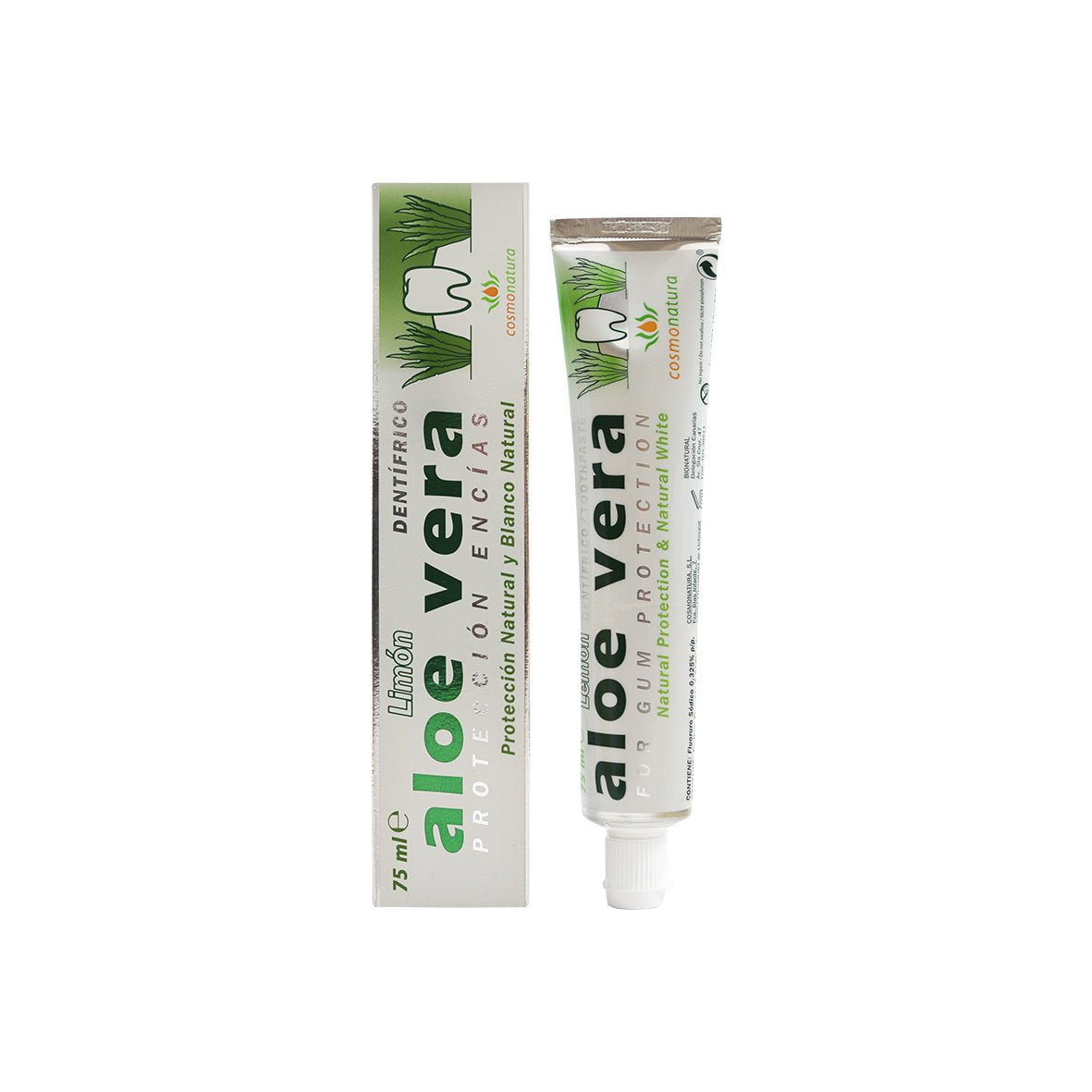 COSMO Aloe-Zahncreme Zitrone - Pasta Dientes Limón, 75 ml
