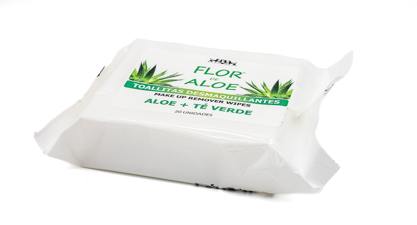 Errezil Abschminktücher - Flor de Aloe Toallitas Desmaquillantes, 20 St.