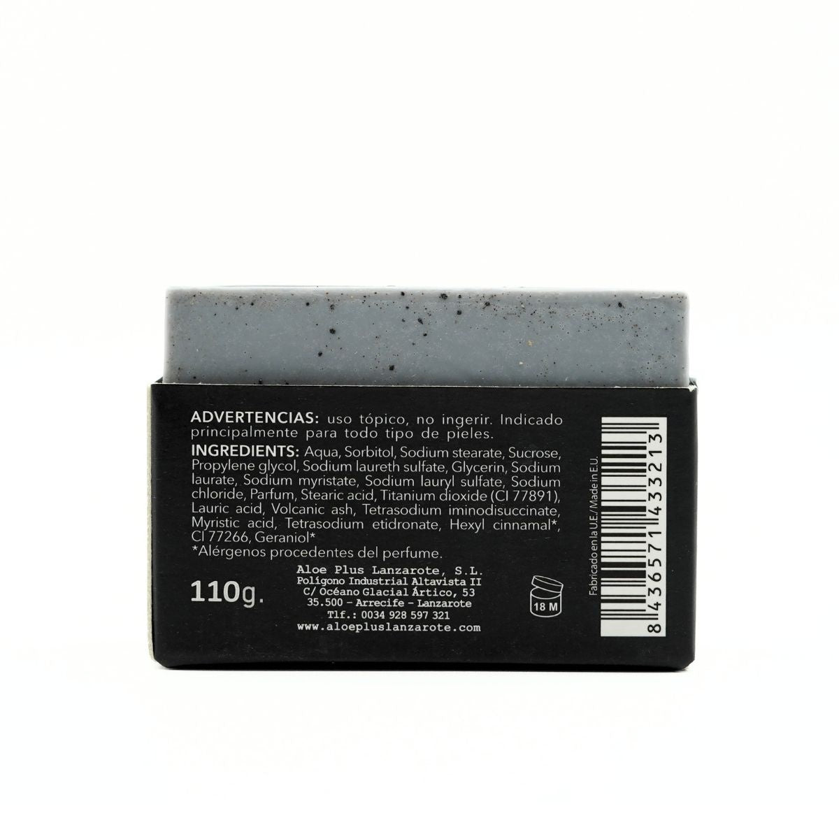 aloe+ Seife aus Vulkanasche - Jabón Ceniza Volcánica, 110 g