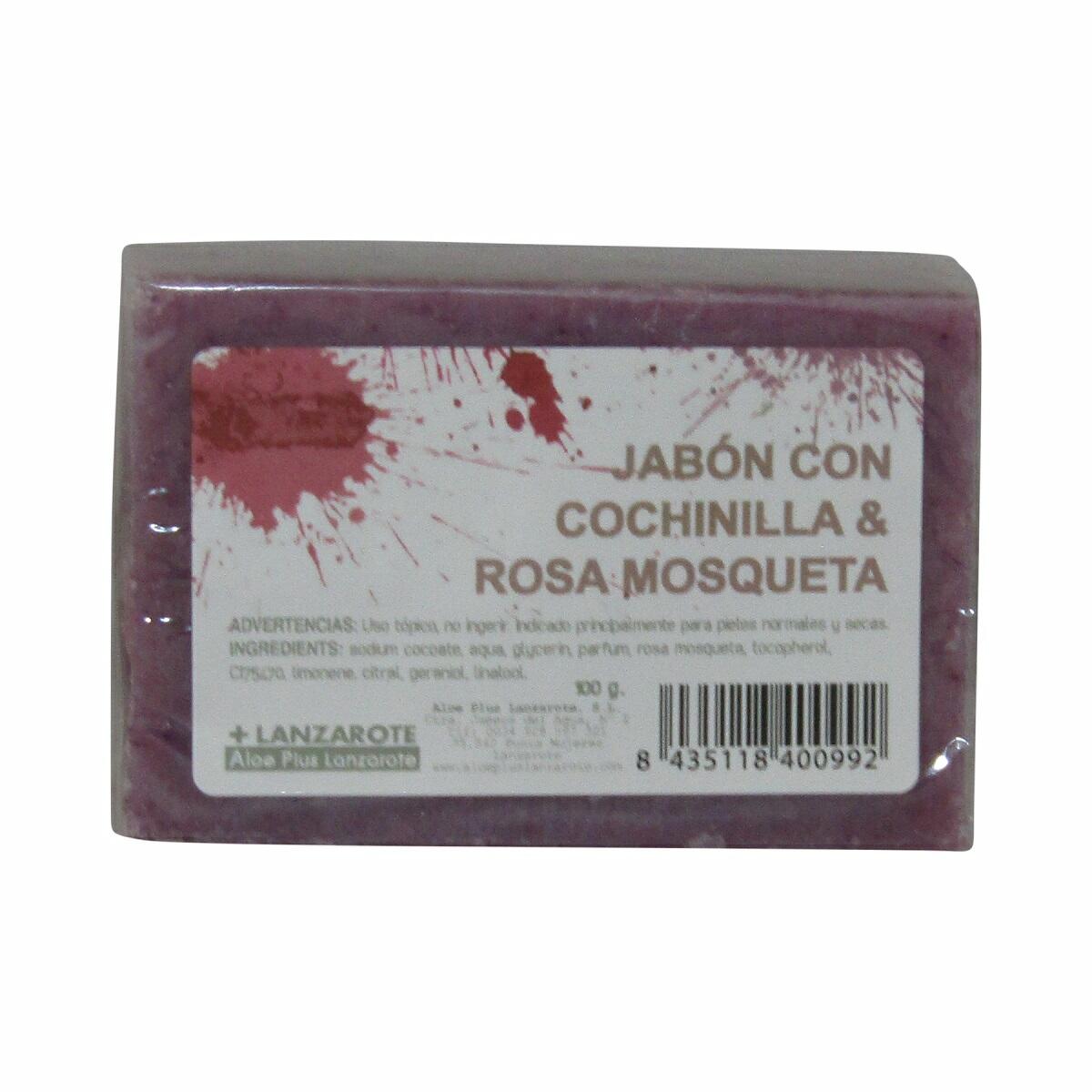 aloe+ soap with cochineal - Jabón Cochinilla, 100 g