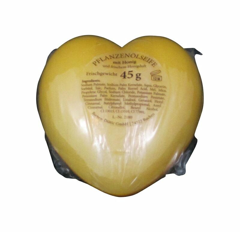 Honey Soap Heart Honey Scent (in organza bag), 45 g