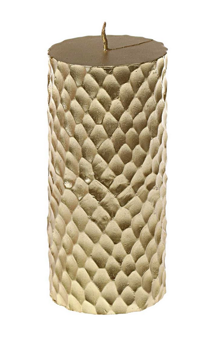 Stumpenkerze Milano 130/60 mm, gold