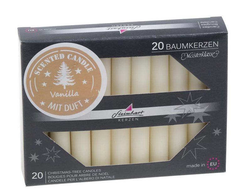 Steinhart tree candles white, 20 pieces
