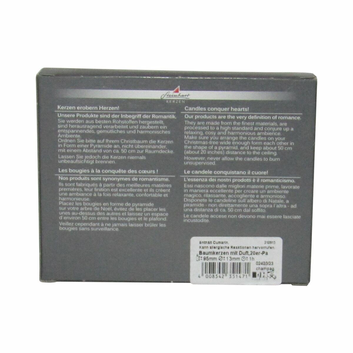 Baumkerzen champagner mit Duft, 20 Stück