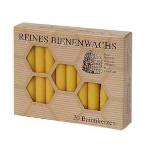 Bienenwachs-Baumkerzen, 20 Stück