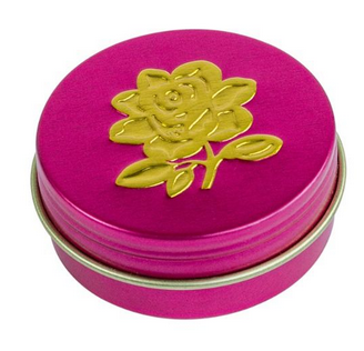 Lip balm in 14 ml jar with heart, moon, rose or sun motif