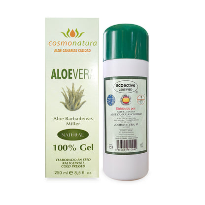 COSMO Aloe Vera Hautgel - Gel Aloe elaborado con hojas de 100% Aloe, 250 ml