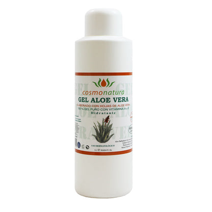 COSMO Aloe Vera Hautgel - Gel Aloe Vera ecológico 100% con Vits A y E, 250 ml