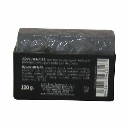 aloe+ soap from volcanic ash - Jabón de ceniza volcanica, 120 g