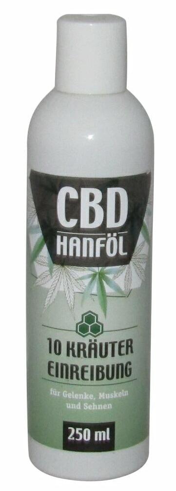 CBD Hanföl - 10 Kräuter Einreibung, 250 ml