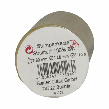 Bienenwachs-Stumpenkerze 80/45 mm