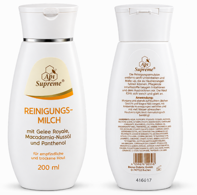 ApiSupreme Reinigungsmilch mit Gelee-Royale, 200 ml