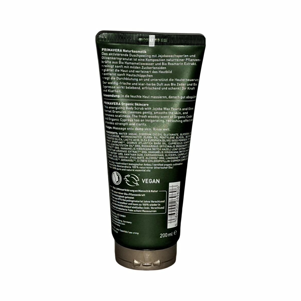 Duschpeeling Waldspaziergang mit Zeder & Zypresse, 200 ml